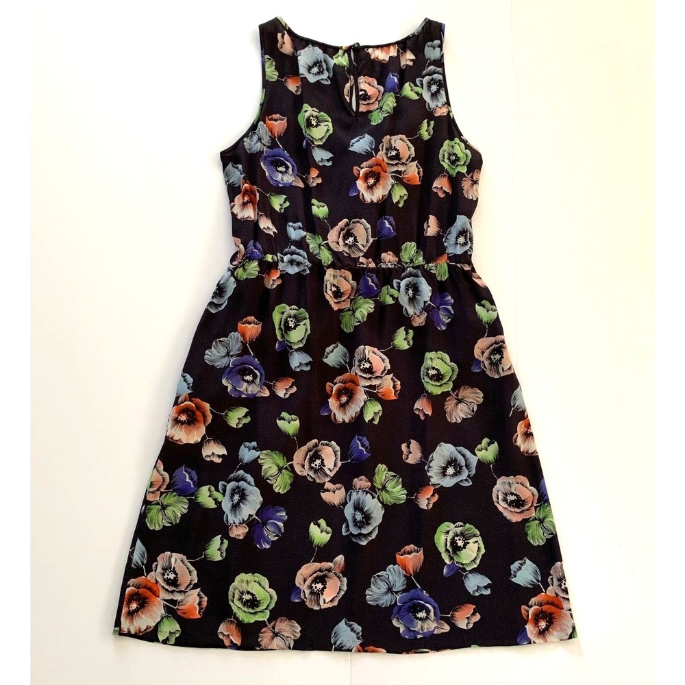 Rebecca‎ Taylor Silk Floral Ruffle Sleeveless V-neck Dress sz 2 - Picture 6 of 9
